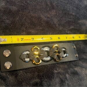 Atelier Swarovski Black and Gold Bracelet with Crystal Accents